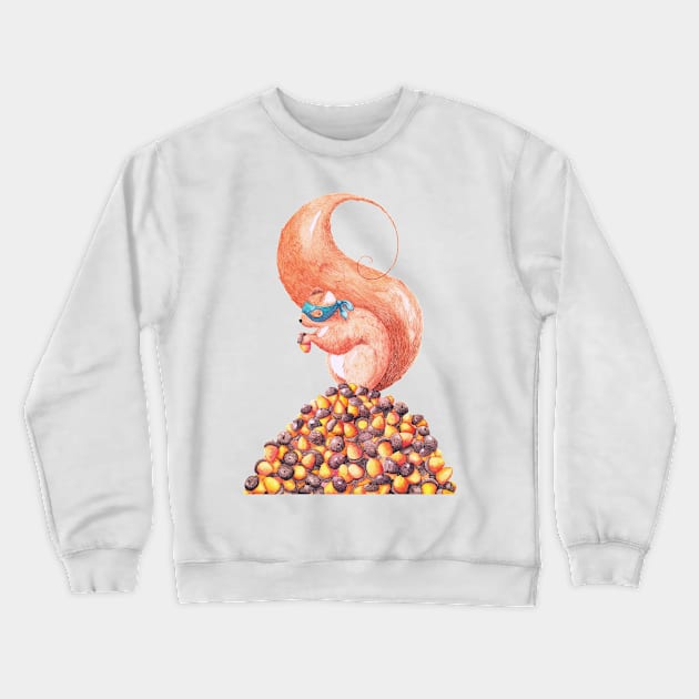 The Bandit Squirrel Crewneck Sweatshirt by Timone